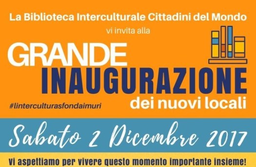 locandina inaugurazione biblioteca